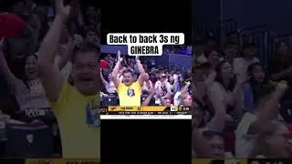 Back to back 3s ng ginebra kontra San Miguel #basketball #pba #brgyginebra