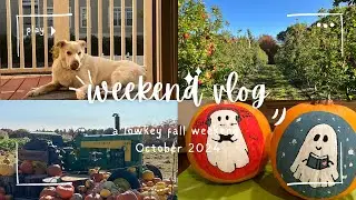 A Relaxing Fall Weekend: farm visit, boo bag making, and pumpkin painting