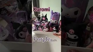 Bath day part II - Kuromi bath routine 💜what&rsquo;s next?🥳 purple bath  #bathtime  #sanrio #satisfying