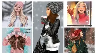 Beautiful Winter cartoon girl images ❤️ || Dpz for WhatsApp || #bestlinesanddps #dps #winterspecial