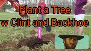 L2501 Kubota Backhoe Digging Tips Landscape Tree Plant