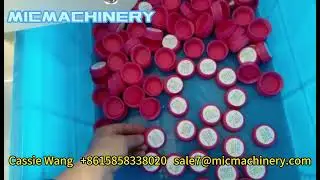 MIC Automatic Top Side Bottle Cap Labeling Machine with Non-dry Sticker Label