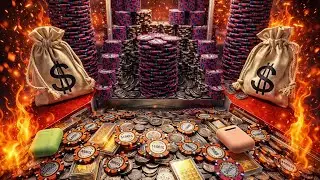 Starting with 30 Quarters high limit coin pusher