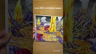 June 2024 completed pages! #adultcoloring #kerbyrosanes #johannabasford