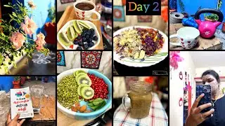 தமிழில் 🌸 Day 2 Healthy lifestyle changing vlog 🤩 Unique food choices 🥗 Housewife lifestyle 🥰