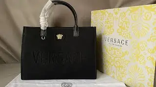 Versace La Medusa Canvas Large Tote Bag Black Review