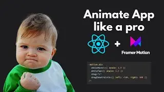 Animate React APP like a PRO with Framer Motion | React.jS | Framer-Motion