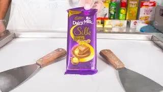 Dairy Milk MOCHA Caramel ICE CREAM ROLLS - SATISFYING ASMR