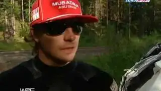 Kimi Raikkonen Crash WRC Rally Finland