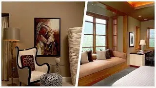 75 Bedroom With Brown Walls And Green Walls Design Ideas You'll Love ⭐️
