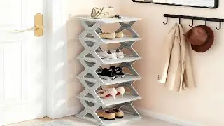 RILUKICH Shoe Rack, Collapsible Kids Shoe Rack, 6 Tier Small Foldable Shoe Organizer Review