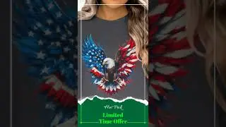 American Flag Eagle T-Shirt, USA Patriotic Design Tee, Independence Day Shirt, Freedom T-Shirt, o...