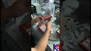 Monochromatic four-station turntable pad printing machine for detection reagent