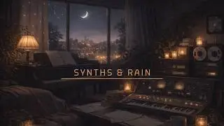 Calm Orchestral-Synth Ambience and Rain | 3 Hour Music Soundscape with Rain