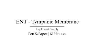Tympanic Membrane Explained in 10 mins | ENT Anatomy MBBS (Pen & Paper)