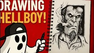 drawing of Hell Boy from my Sketchbook