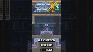 Mega Man X3 - All Charged Weapons & Special Attacks ⚡ #megaman #x3 #attack #gaming #shorts