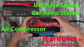 Ultimate Speed Car Jump starter With Compressor and Power Bank Disassembling