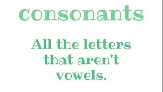 What are Consonants?