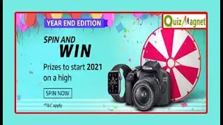 Amazon Year End Edition Quiz Answers Spin & Win - Reward Prizes