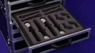 CASE RACK PARA MICROFONES SHURE COM GAVETAS