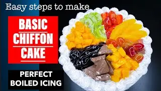 How to make Chiffon Cake |BOILED ICING