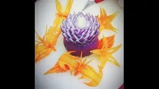 Fruit And Vegetable Carving : How to Make Red Onion Lotus Flower