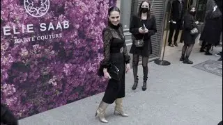 Adriana Abascal and Elodie Fontan at the Elie Saab Haute Couture Fashion show