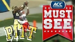 ACC Must See Moment | Pitt WR Tyler Boyd Reels in Acrobatic TD | ACCDigitalNetwork