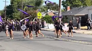 Livingston High School Marching band &Color guard at the 2025 Delta Band Review