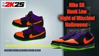 NBA 2K25 Shoe Creator - Nike SB Dunk Low Night of Mischief Halloween