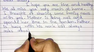 Letter to sister sharingupdates with her about family | English | Informal Letter | Easy