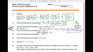 Math 1010 Review for Exam 2
