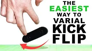 The EASIEST Way to Varial Kickflip on a Fingerboard