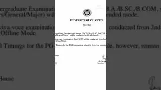 || CU Exam ONLINE MODE NOTICE 2022||