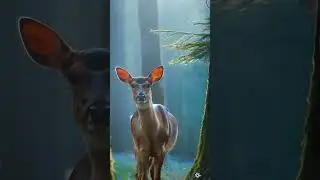 alone deer in forest#anime #forest #aishorts