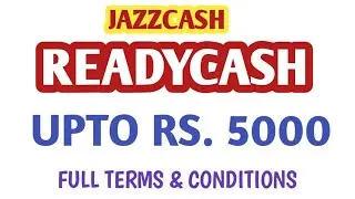 ReadyCash Rs5000 Jazzcash Introduce Service | Full Information Legally Terms Conditions Explained |