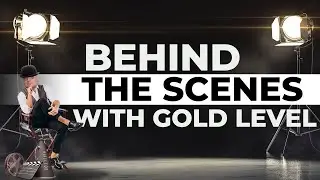 Behind the scenes of a video production shoot