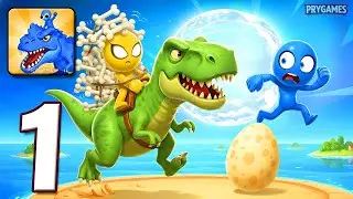 Super Dino War: Dino Battle - Gameplay Walkthrough Part 1 - Dino War Stack Tournament (Android, iOS)