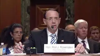 Senator Coons questions Deputy AG Rod Rosenstein June 13, 2017