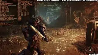 Ryzen9 7950x + GeForce RTX 4090 | Warhammer Space Marine 2 full maxed out 4k (4K Textures Pack)