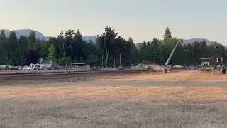 Camas Valley Mud Drags - Sept.9, 2023 - RJ Barker getting a little squirrelly in The Green Ranger!