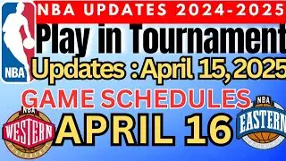 NBA Schedule | Play-in & Playoffs Bracket Updates | April 15, 2025 #nba #games #schedule #playoffs
