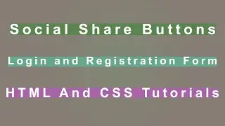 Social Buttons Login & Registration Subscribe Contact Form Timeline Navigation Menu Design Tutorials