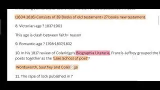 History of English literature PYQ UGC NET english 