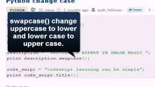PYTHON Tutorial : Python change case