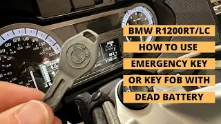 BMW R1200RT/LC - How to use the emergency key or the key fob with a dead battery.