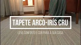 Tapete de Algod&atilde;o Cru - Arco &Iacute;ris