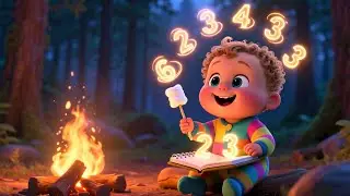 Campfire Song Beside Baby | Cozy Outdoor Song for Kids | Fun Camping Nursery Rhyme 🔥🏕️