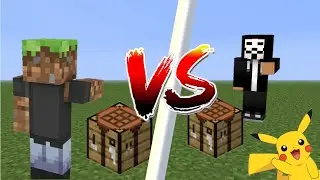 Batalha de constru&ccedil;&atilde;o tema pikachu com piloko no minecraft